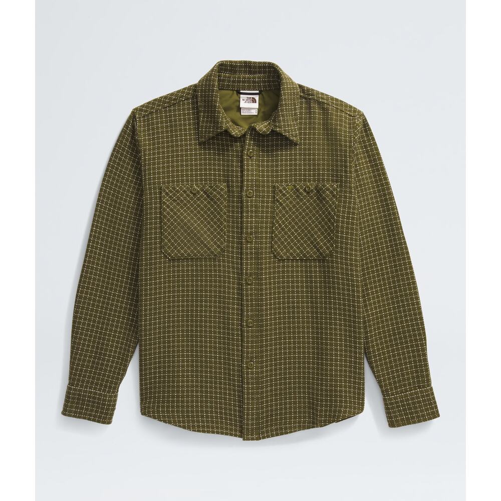 NEW The North Face Mens Valley Twill Flannel Short Forest Olive Green Size 3XL